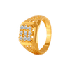 22KT Yellow Gold and American Diamond Ring for Men