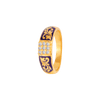 22KT Yellow Gold and American Diamond Ring for Men