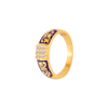 22KT Yellow Gold and American Diamond Ring for Men