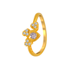 22KT Yellow Gold and American Diamond Ring for Women