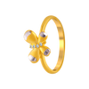 22KT Yellow Gold and American Diamond Ring for Women