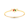 Gorgeous 22k Gold Heart Motif Birds Designer Bracelet from Valentine Collection PC Chandra