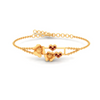 Dainty 22k Gold Flowers and Hearts Motif Embellished Bracelet for Women from PC Chandra Jewellers