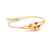 Dainty 22k Gold Flowers and Hearts Motif Embellished Bracelet for Women from PC Chandra Jewellers