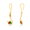 Elegant Birds and Leaf Design 22k Gold Drop Earrings from Valentine Collection PC Chandra