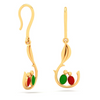 Elegant Birds and Leaf Design 22k Gold Drop Earrings from Valentine Collection PC Chandra