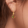 Elegant Birds and Leaf Design 22k Gold Drop Earrings from Valentine Collection PC Chandra