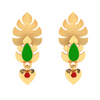 Stunning Leaves and Heart Design 22k Gold Earrings for Women Valentine Collection PC Chandra