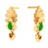 Stunning Leaves and Heart Design 22k Gold Earrings for Women Valentine Collection PC Chandra