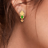 Stunning Leaves and Heart Design 22k Gold Earrings for Women Valentine Collection PC Chandra