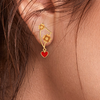 Charming 22k Gold Flowers and Heart Geometric Designer Earrings from PC Chandra Jewellers