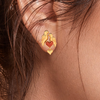 Gorgeous 22k Gold Lovebirds and Hearts Design Earrings for Women from PC Chandra