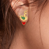 Alluring 22k Gold Swans Design Stud Earrings PC Chandra Valentine Collection