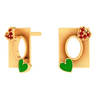 Dainty 22k Gold Hearts Motif Stud Earring for Women from PC Chandra Jewellers