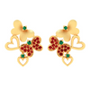 Elegant 22k Gold Butterflies and Hearts Stud Earrings from PC Chandra Valentine Collection