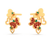 Elegant 22k Gold Butterflies and Hearts Stud Earrings from PC Chandra Valentine Collection