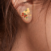 Elegant 22k Gold Butterflies and Hearts Stud Earrings from PC Chandra Valentine Collection