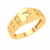 Uniquely Designed Interweaved Male Gold Ring \
From Goldlite Collection 