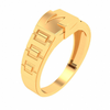 Uniquely Designed Interweaved Male Gold Ring \
From Goldlite Collection 