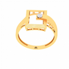 Square Shape Male Gold Ring With White Stone\
From Goldlite Collection