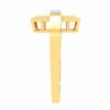 Square Shape Male Gold Ring With White Stone\
From Goldlite Collection