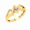 Exclusive Interweaved Male Gold Ring With White Stone\
From Goldlite Collection 