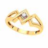 Exclusive Interweaved Male Gold Ring With White Stone\
From Goldlite Collection 