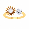 22k Elegant gold ring with floral design from Goldlites Collection