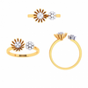 22k Elegant gold ring with floral design from Goldlites Collection