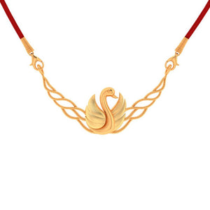 Leafy With Swan Designed 22k Gold Necklace