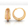 22K elegant gold earrings with a hint of rose gold and a very distinctive design