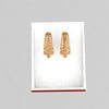 22K elegant gold earrings with a hint of rose gold and a very distinctive design