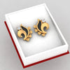 22k (916) Gold Earrings Floral Studs With Black Meena And Embedded Stones