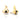 22k (916) Gold Earrings Having A Fire Design With Black Meena And Embedded Stones