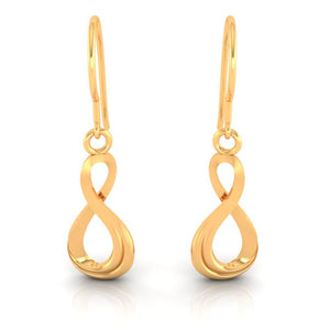 22k Beautiful Gold Earrings With An Infinite Pattern