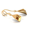 22K elegant gold earrings with a distinctive cone shape