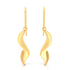 22K simple gold earrings with a unique spiral design