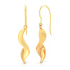 22K simple gold earrings with a unique spiral design