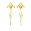 22KT (916) Yellow Gold Drop Earrings With Geometric Design