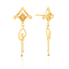 22KT (916) Yellow Gold Drop Earrings With Geometric Design