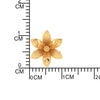 22KT (916) Yellow Gold Flower Stud Earrings With Detailed Petals And Textured Finish