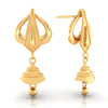 22KT (916) Yellow Gold Khanda Drop Earrings With Symbolic Design