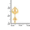 22KT (916) Yellow Gold Khanda Drop Earrings With Symbolic Design