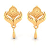 22KT (916) Yellow Gold Winged Drop Earrings With Drop Dangles