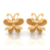 22KT (916) Yellow Gold Butterfly Stud Earrings With Textured Detail