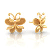 22KT (916) Yellow Gold Butterfly Stud Earrings With Textured Detail