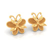 22KT (916) Yellow Gold Butterfly Stud Earrings With Textured Detail