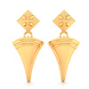 22KT (916) Yellow Gold Cone-shaped Dangle Drop Earrings