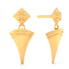 22KT (916) Yellow Gold Cone-shaped Dangle Drop Earrings