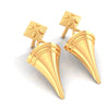 22KT (916) Yellow Gold Cone-shaped Dangle Drop Earrings